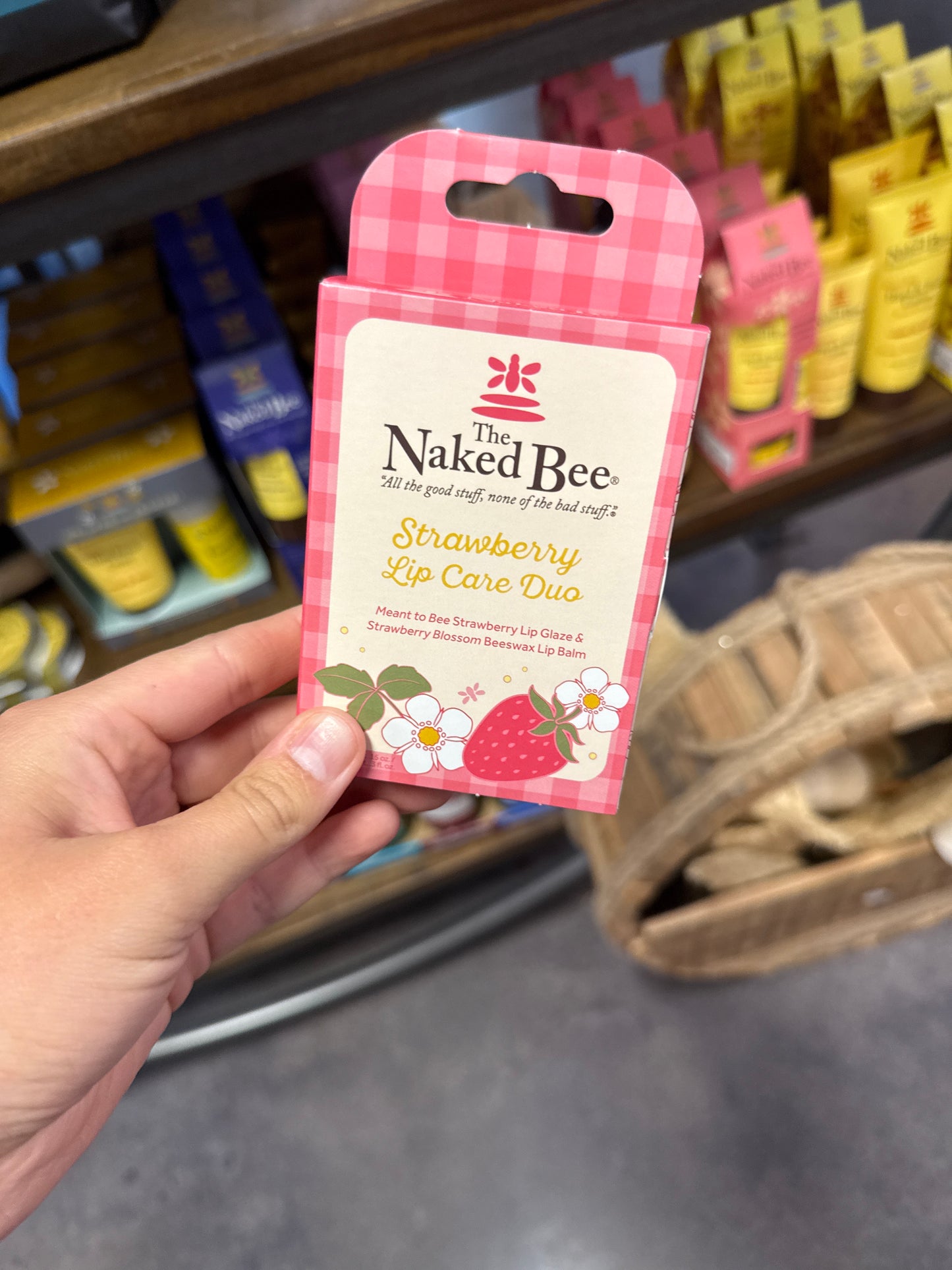 The Naked Bee- strawberry lip care duo