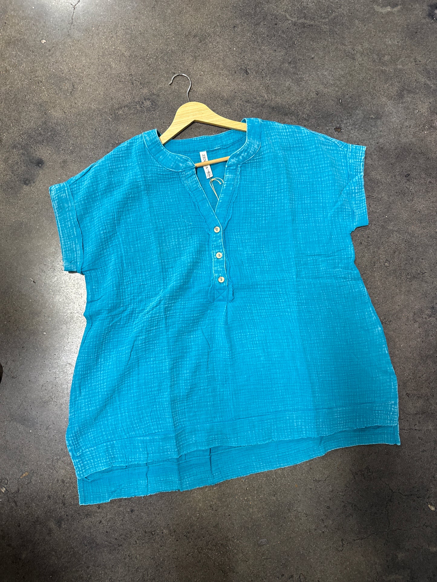 Golden Hour Gauze Henley