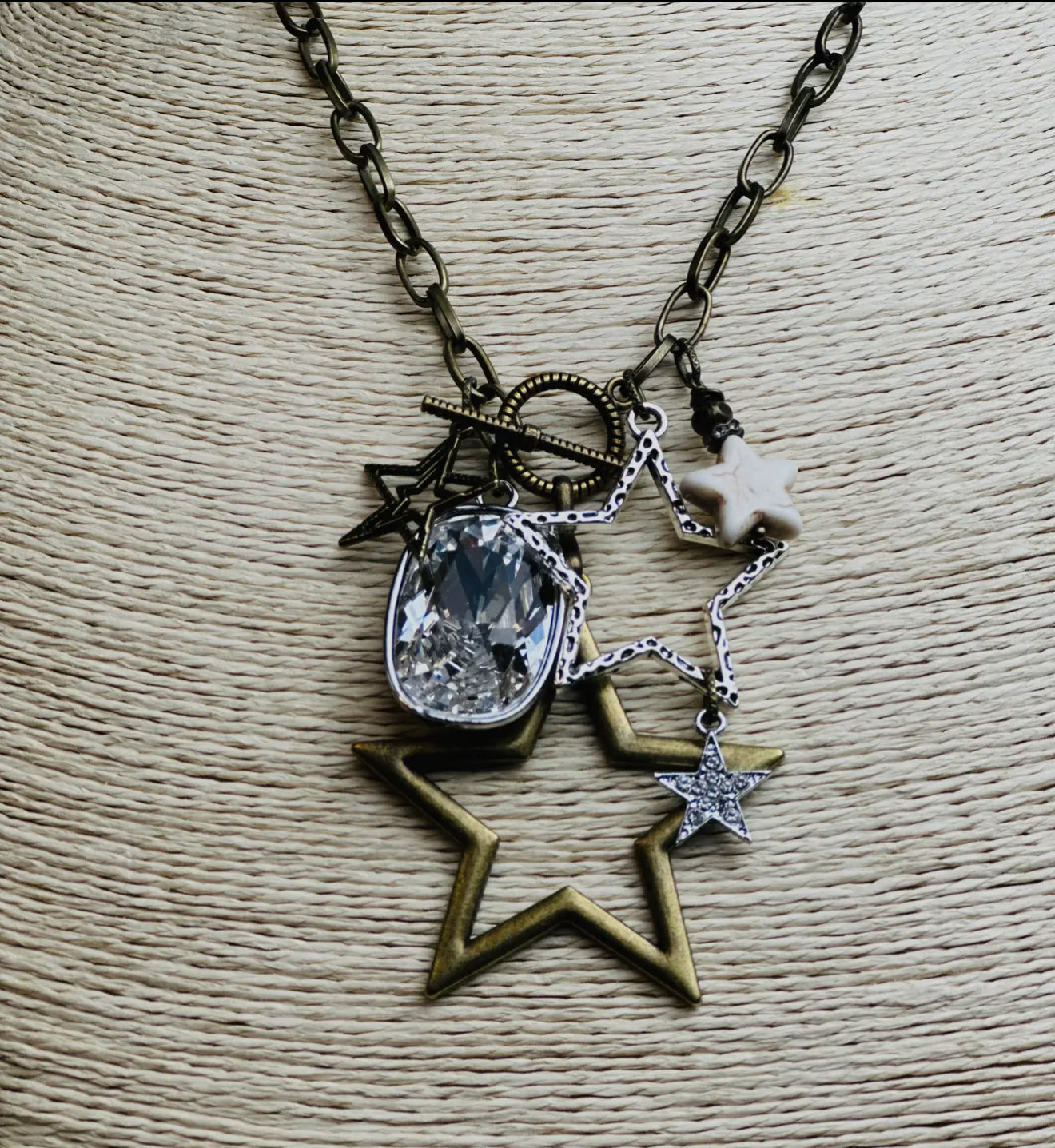 Gypsy Star mixed metal necklace 20 inches