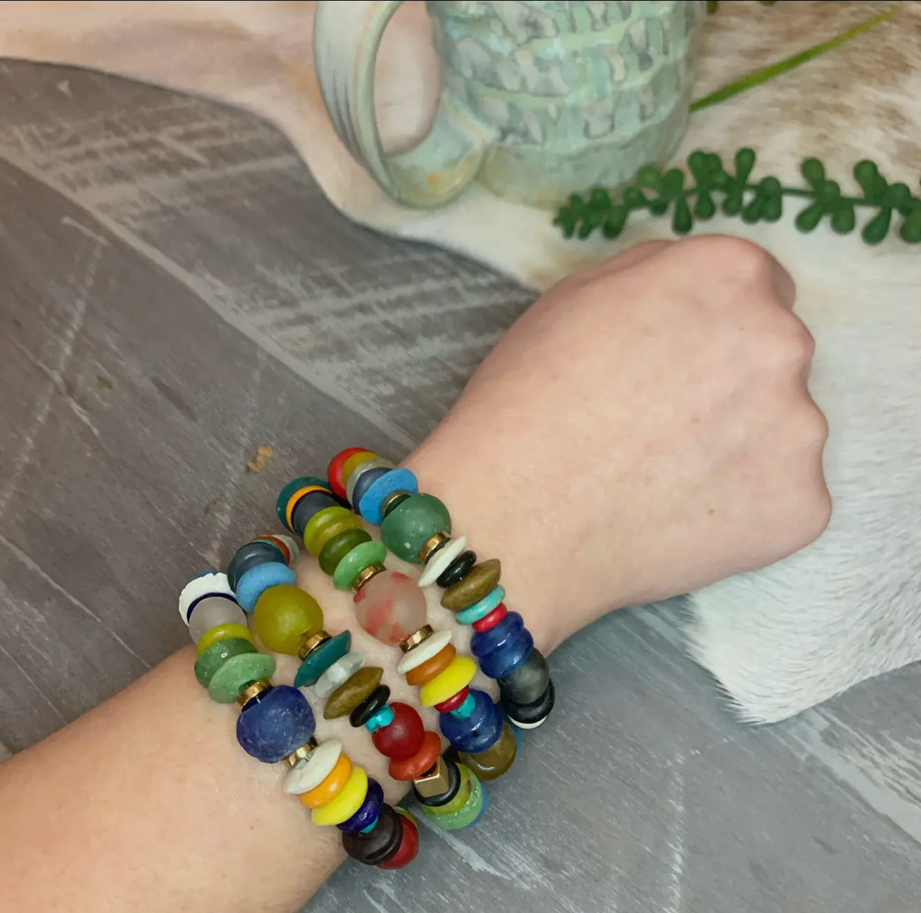 Multi Sea Glass 8-8.5 inches