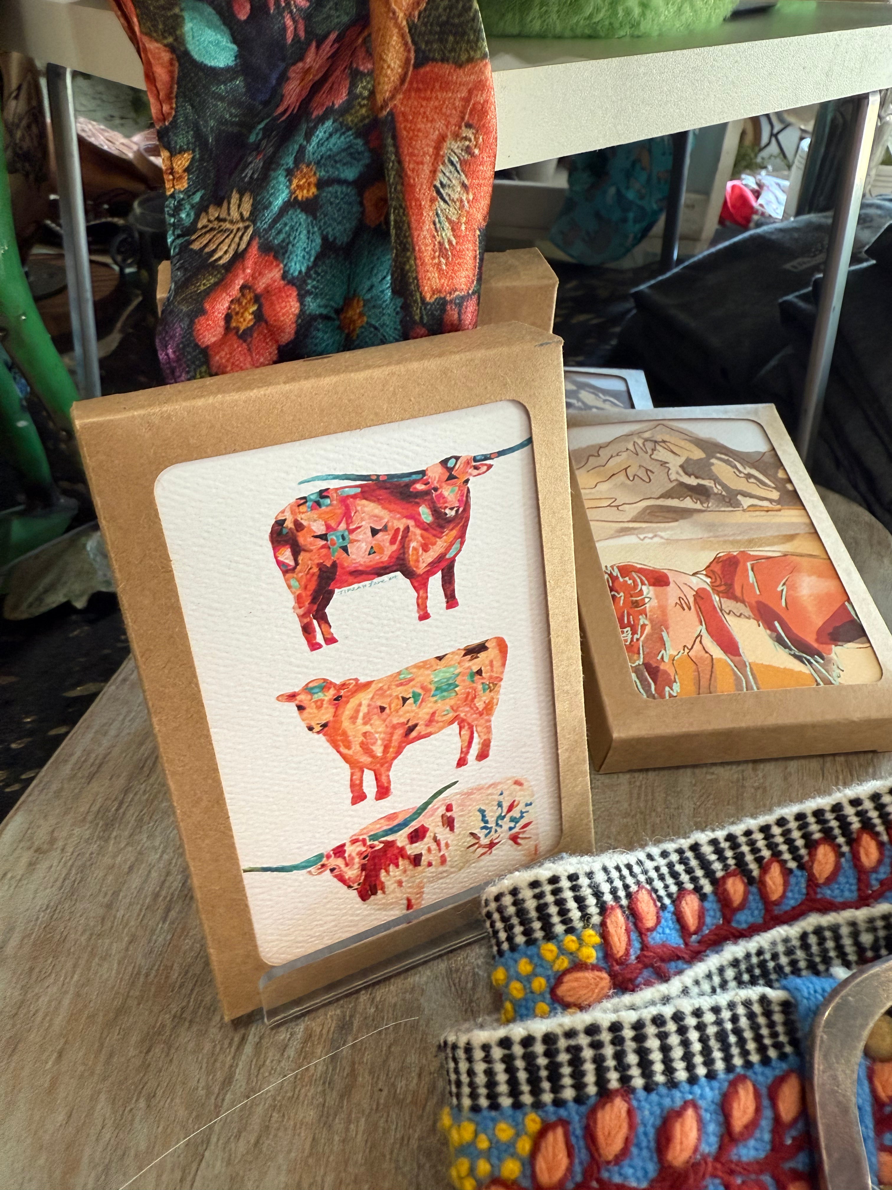 Mini Longhorn Notecards set of 6