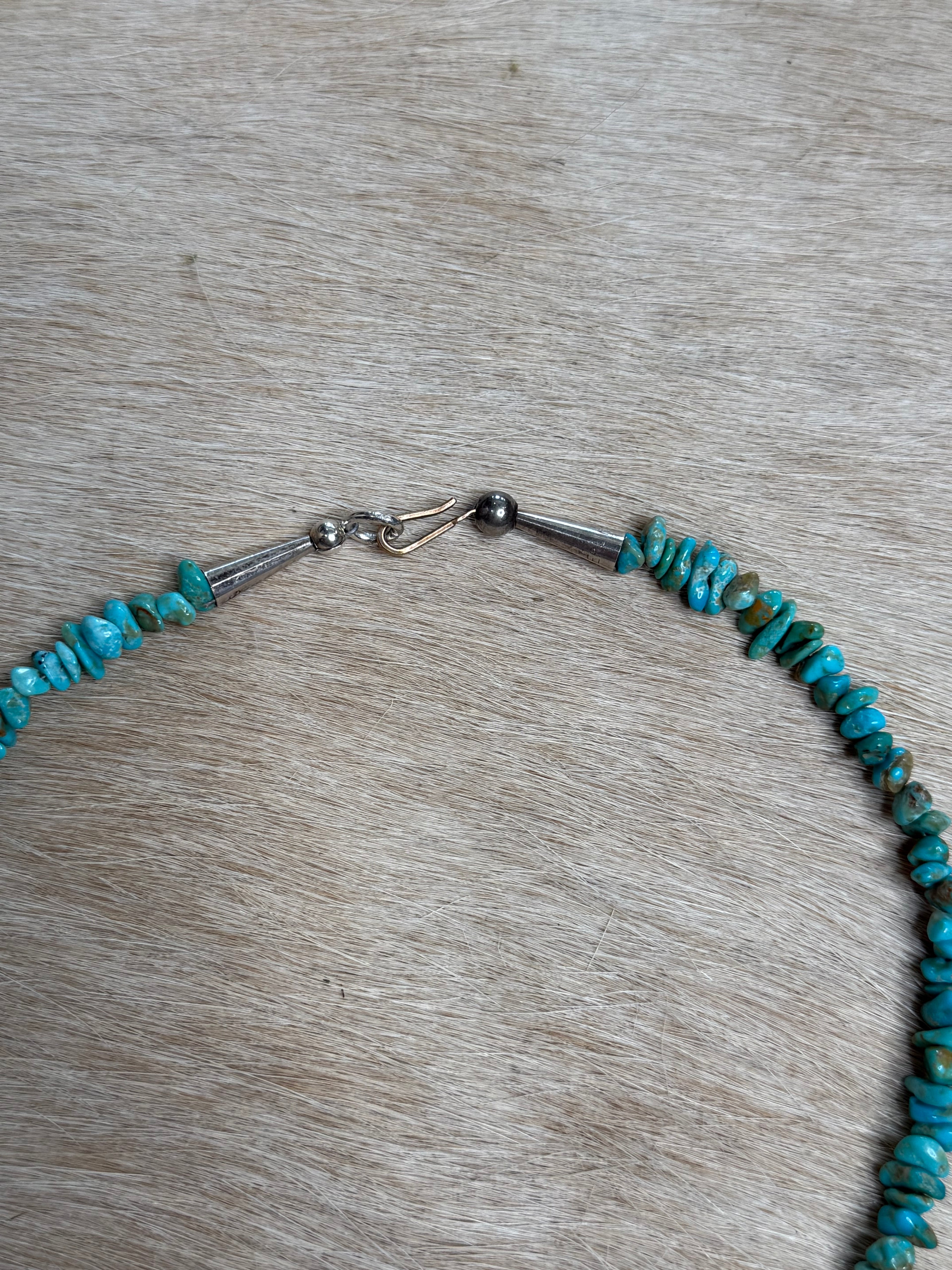 Old Pawn Genuine Turquoise Charm Necklace