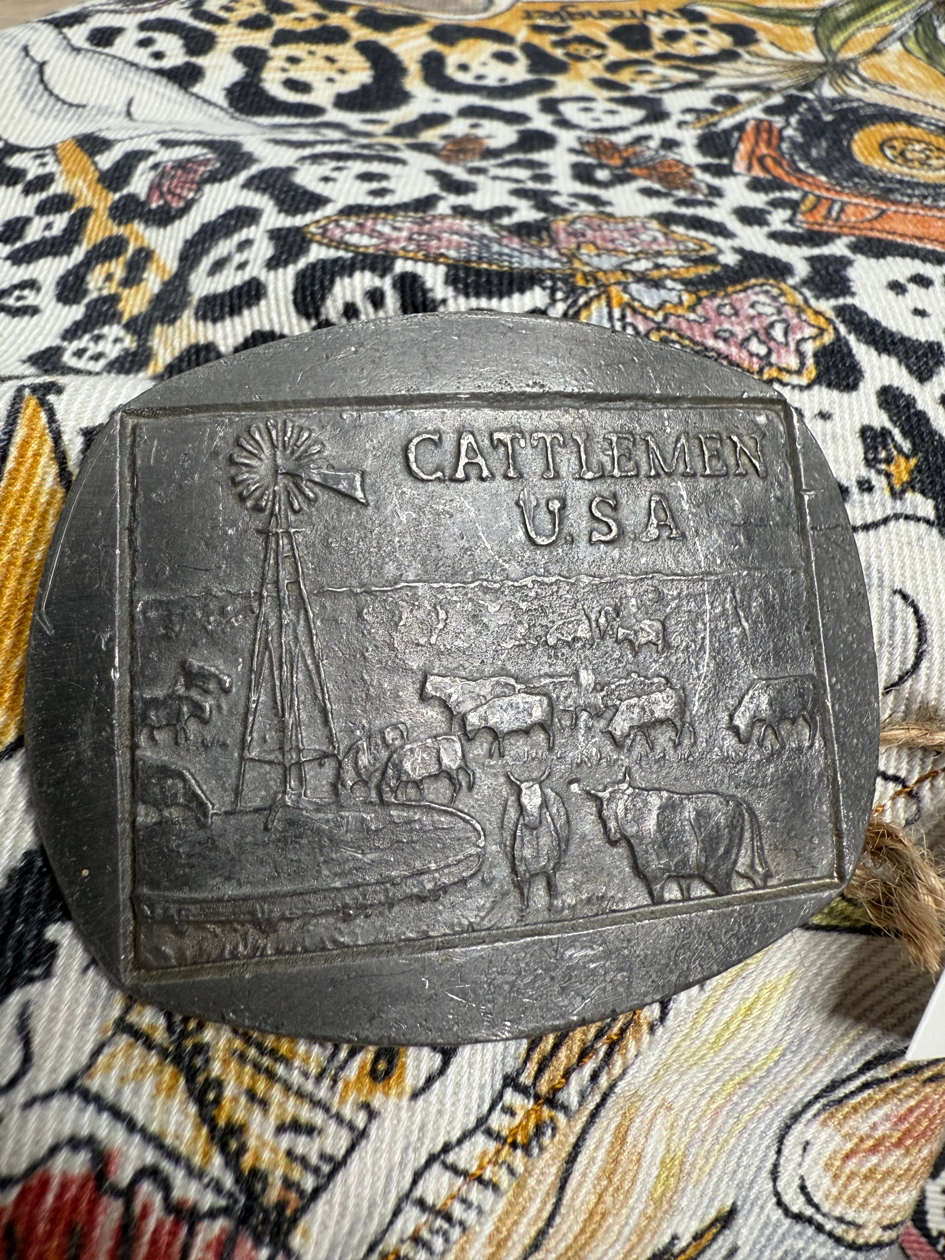 Old Pawn Cattlemen Buckle