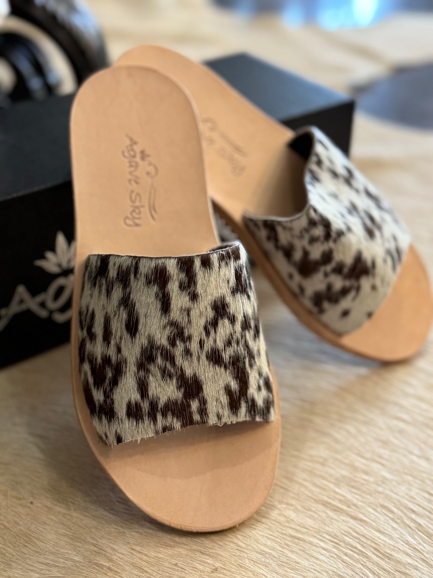 Cowhide Slides