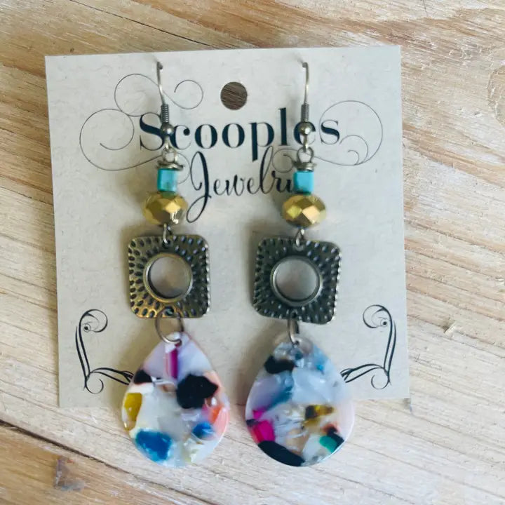 Turquoise Bronze Earring