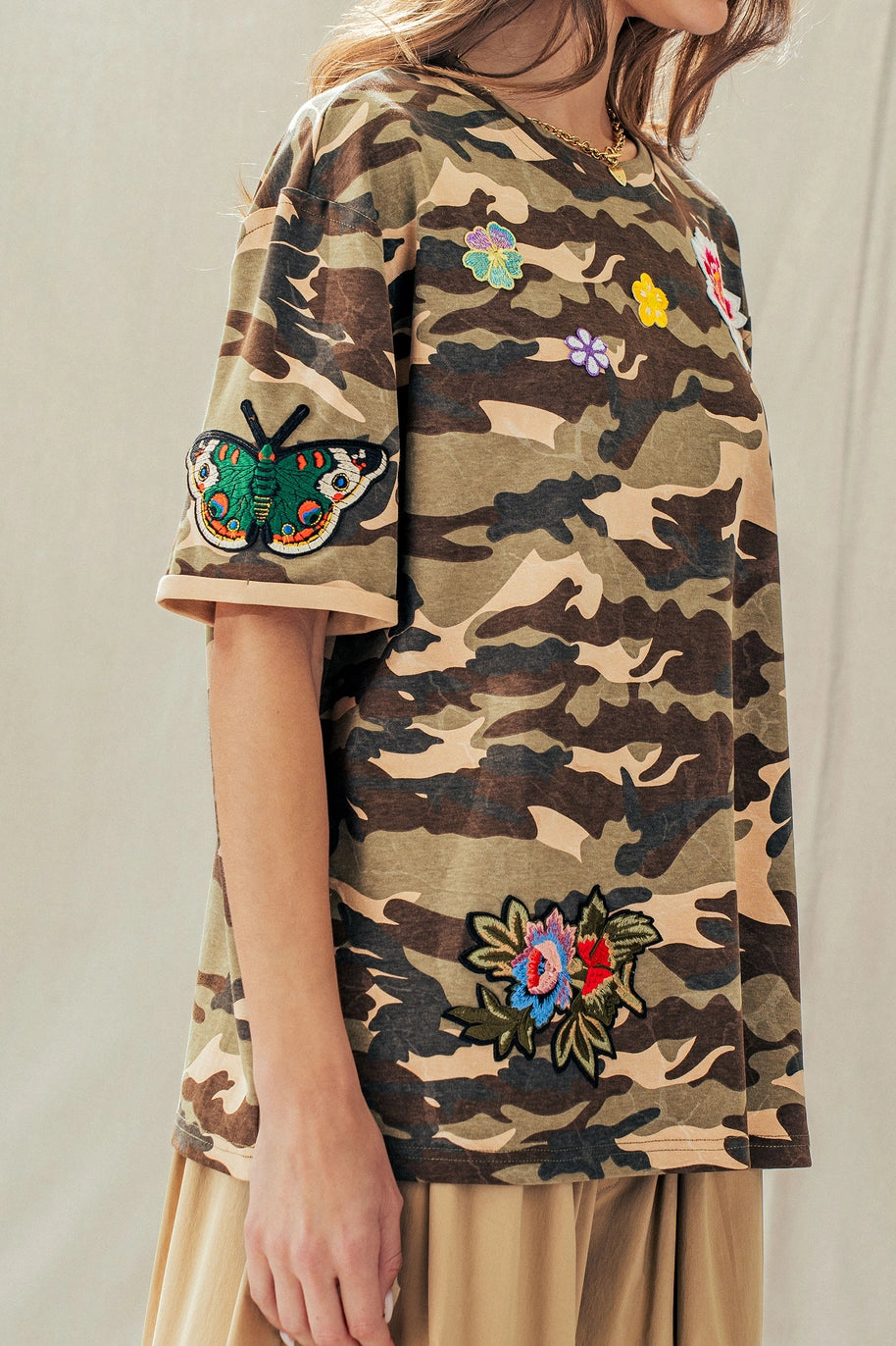 Wildflower Camo Oversized Tee