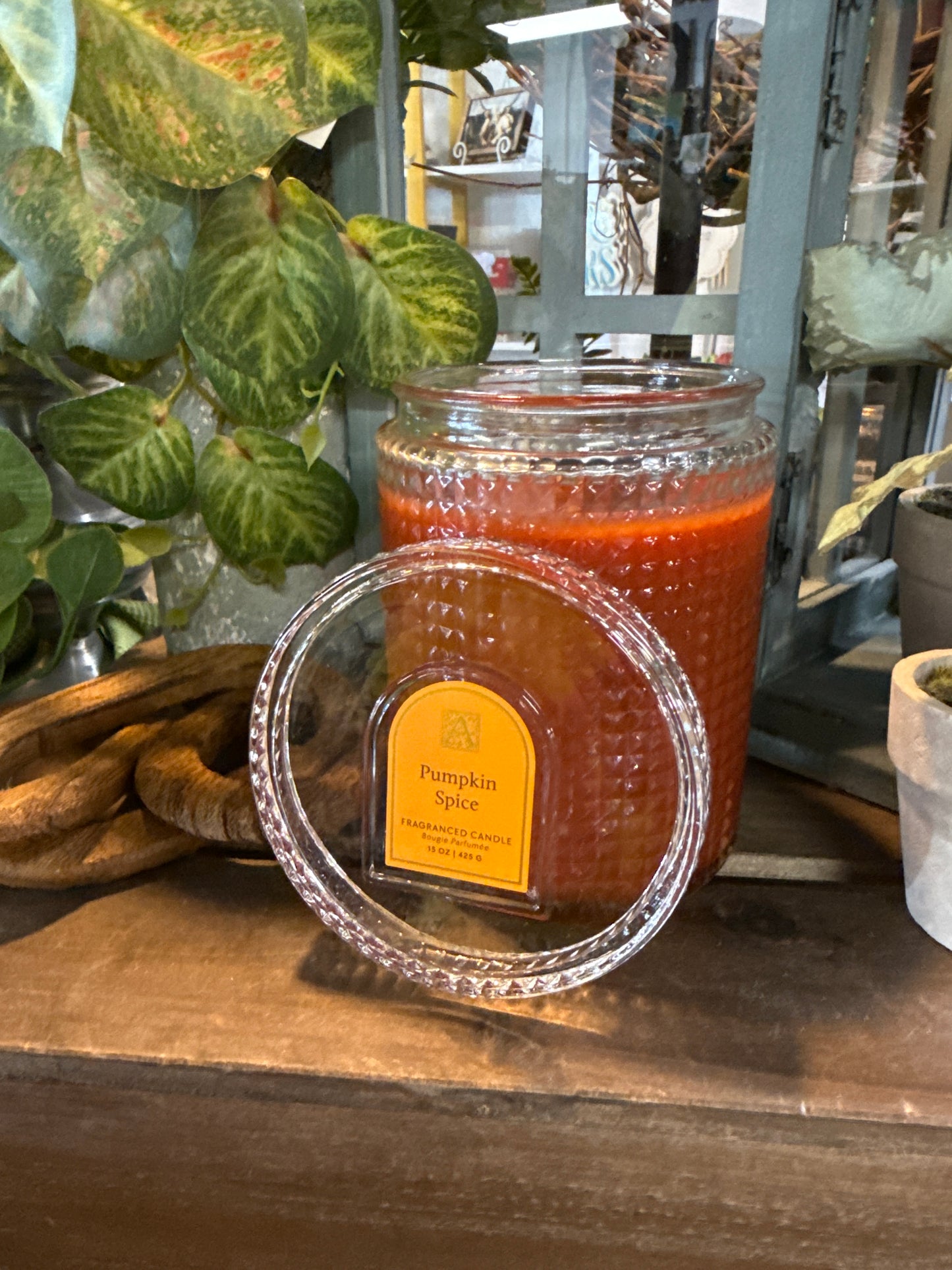 Pumpkin Spice Textured Glass Candle