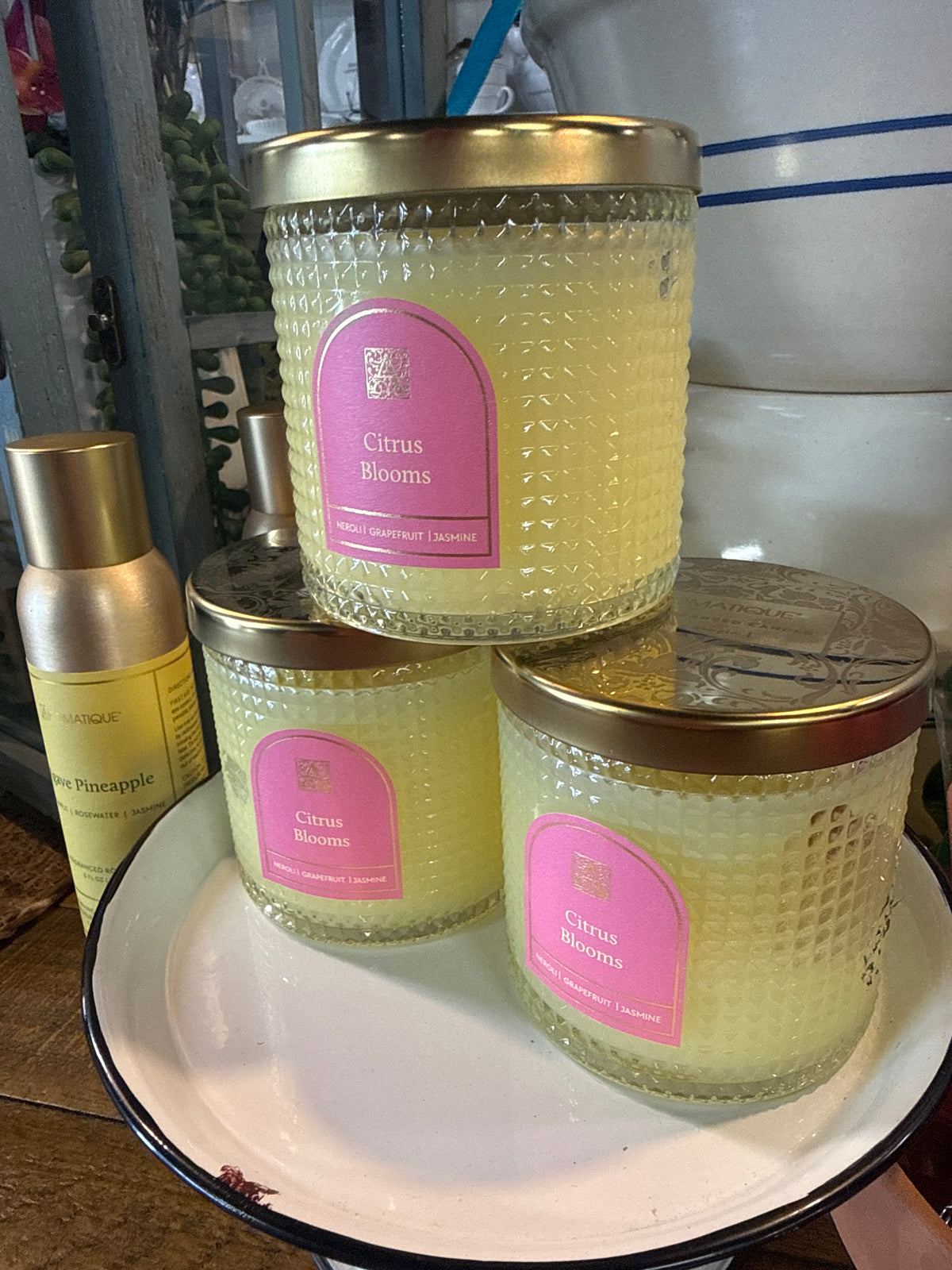 Citrus Blooms- 6 oz Textured Glass Candle