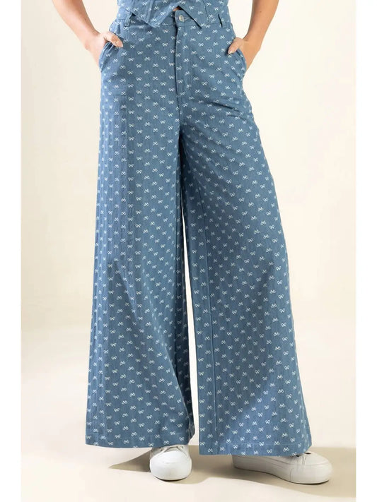 Bow Denim Pants