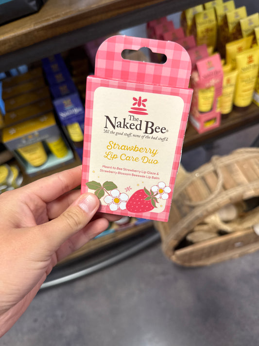 The Naked Bee- strawberry lip care duo