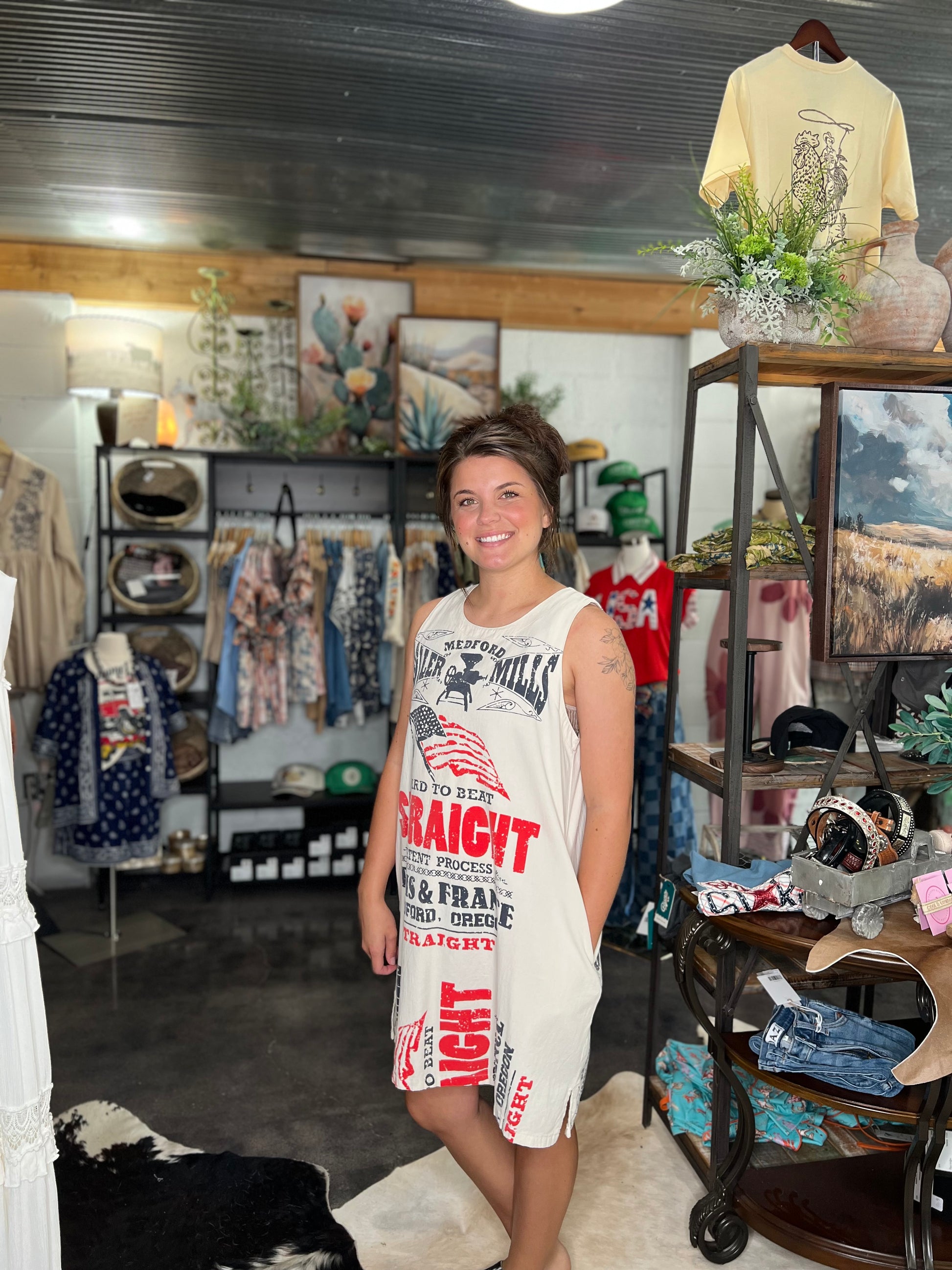 Freedom Feedsack Dress Spences Freedom Feedsack Dress Spences