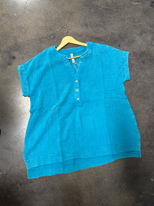 Golden Hour Gauze Henley
