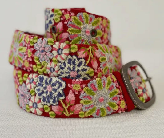 Wool Embroidered Belt