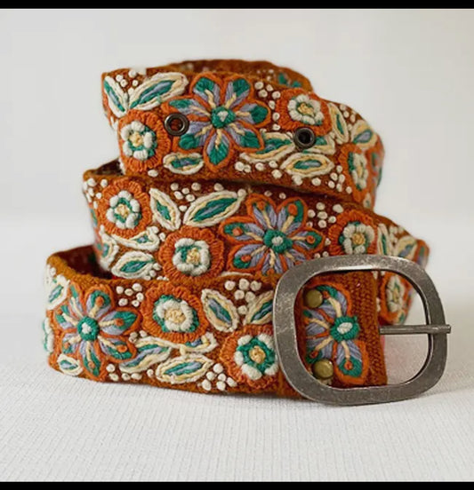 Wool Embroidered Belt