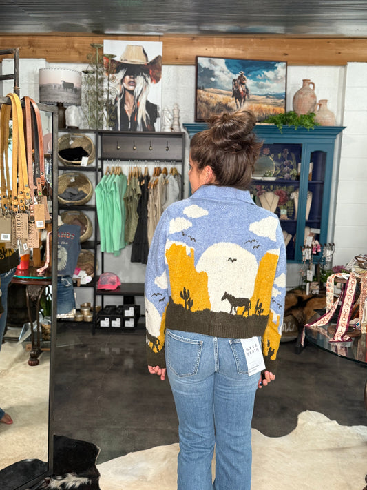 Desert Skies Horse Cardigan