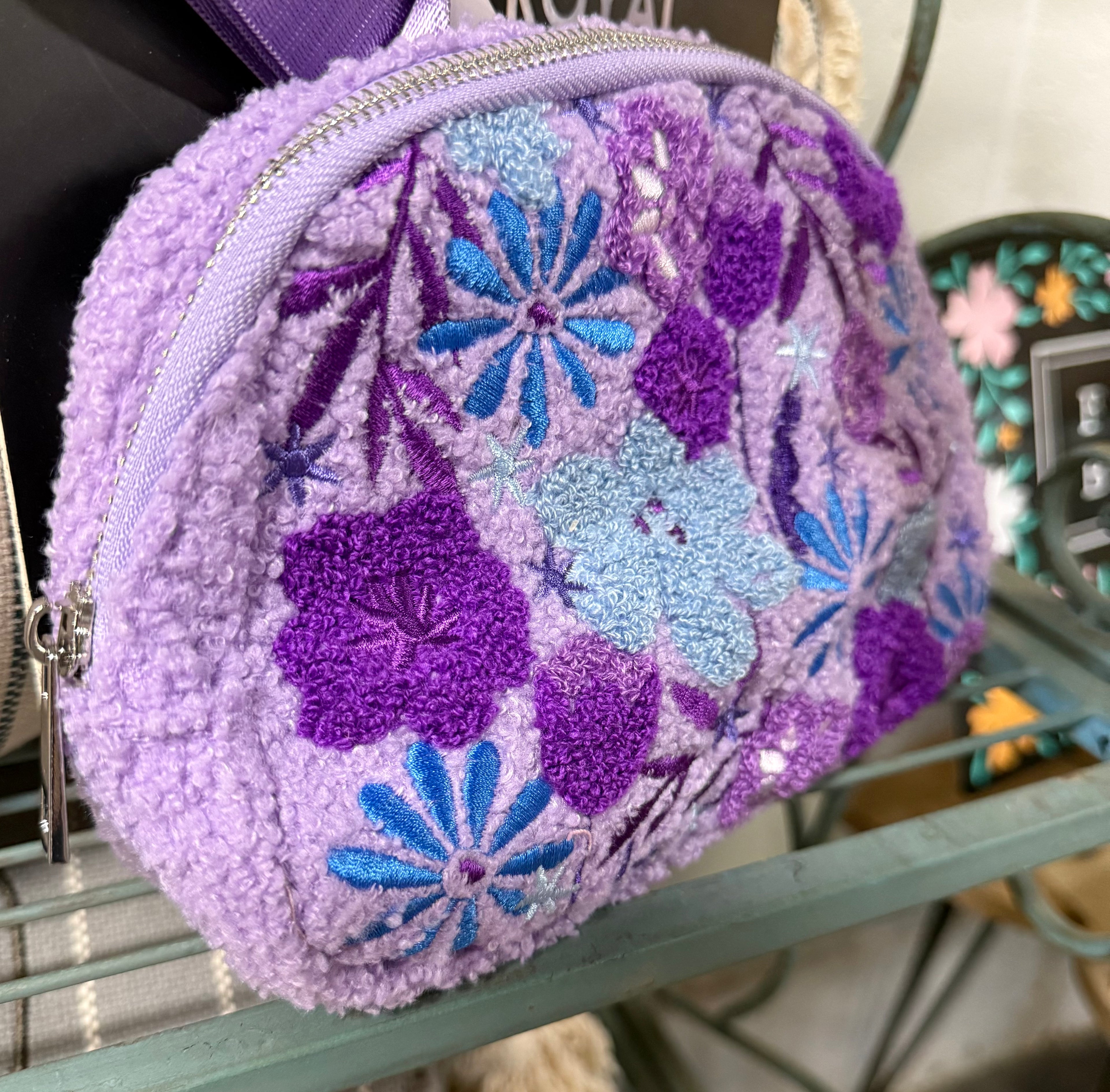 Purple Floral Belt Bag