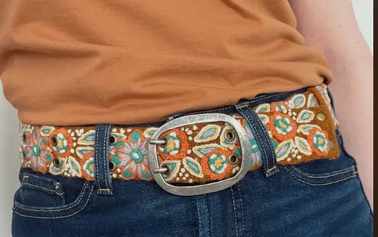 Wool Embroidered Belt
