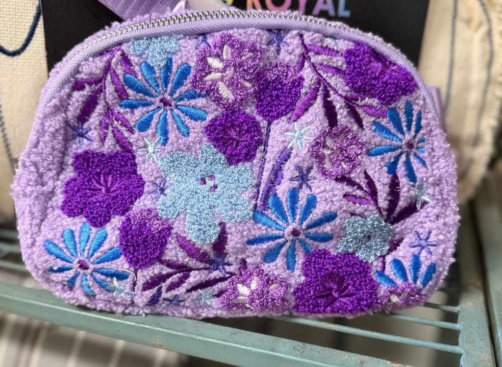 Purple Floral Belt Bag