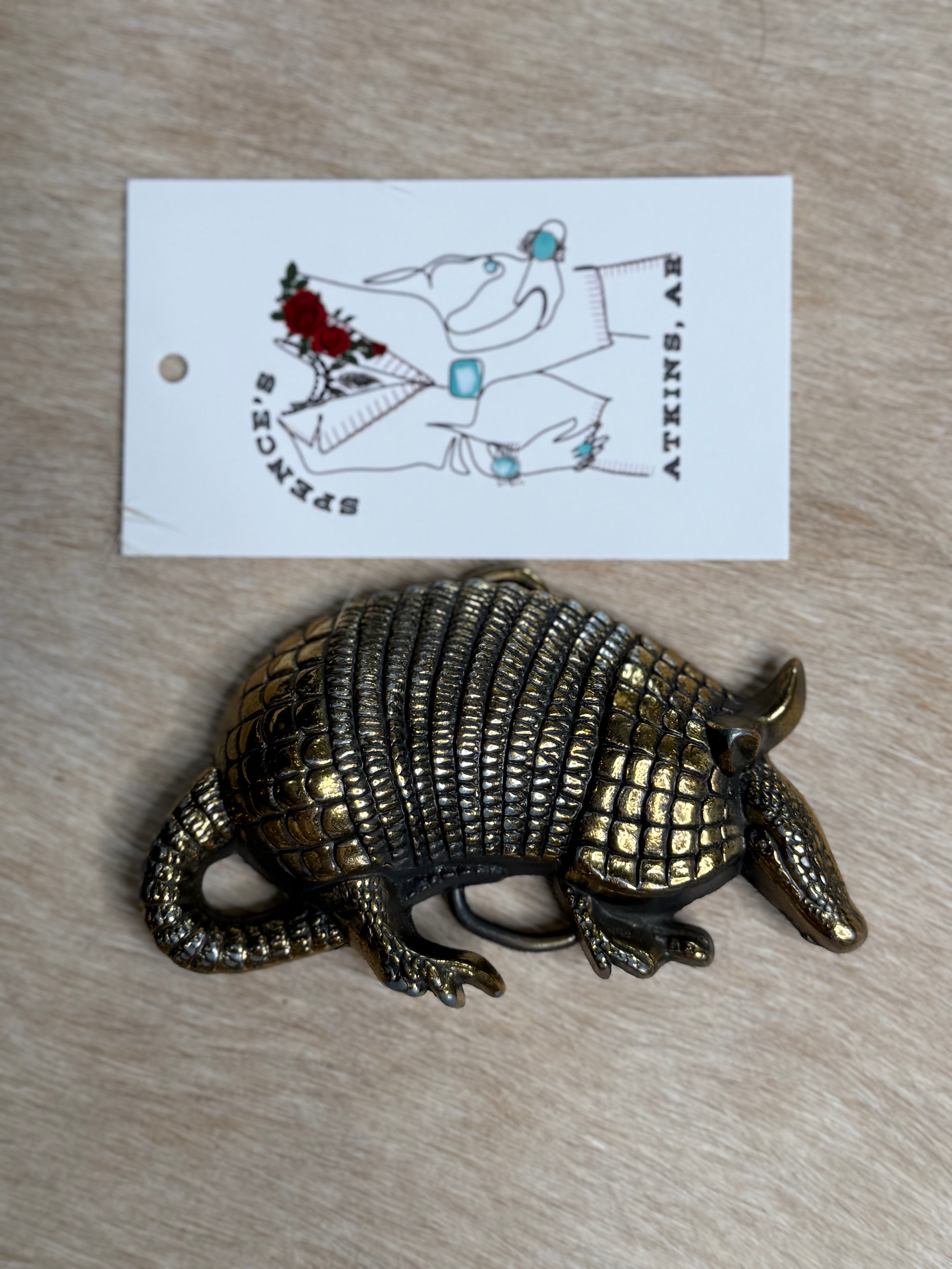 Vintage Armadillo Belt Buckle