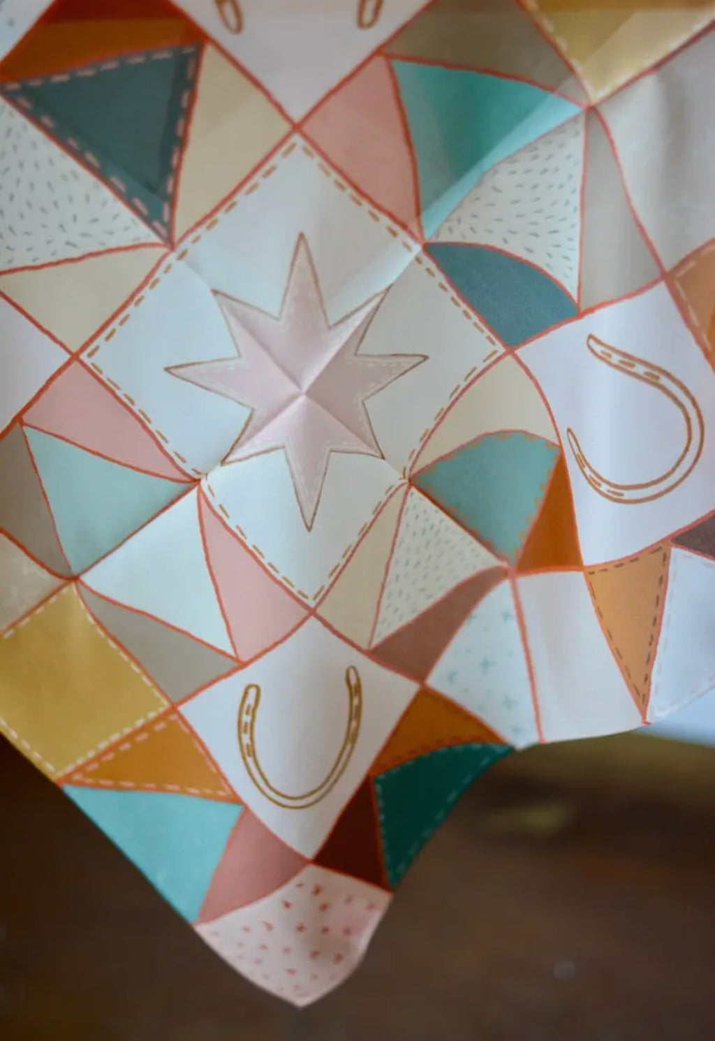 Ranching Patchwork Wild Rag 26x26