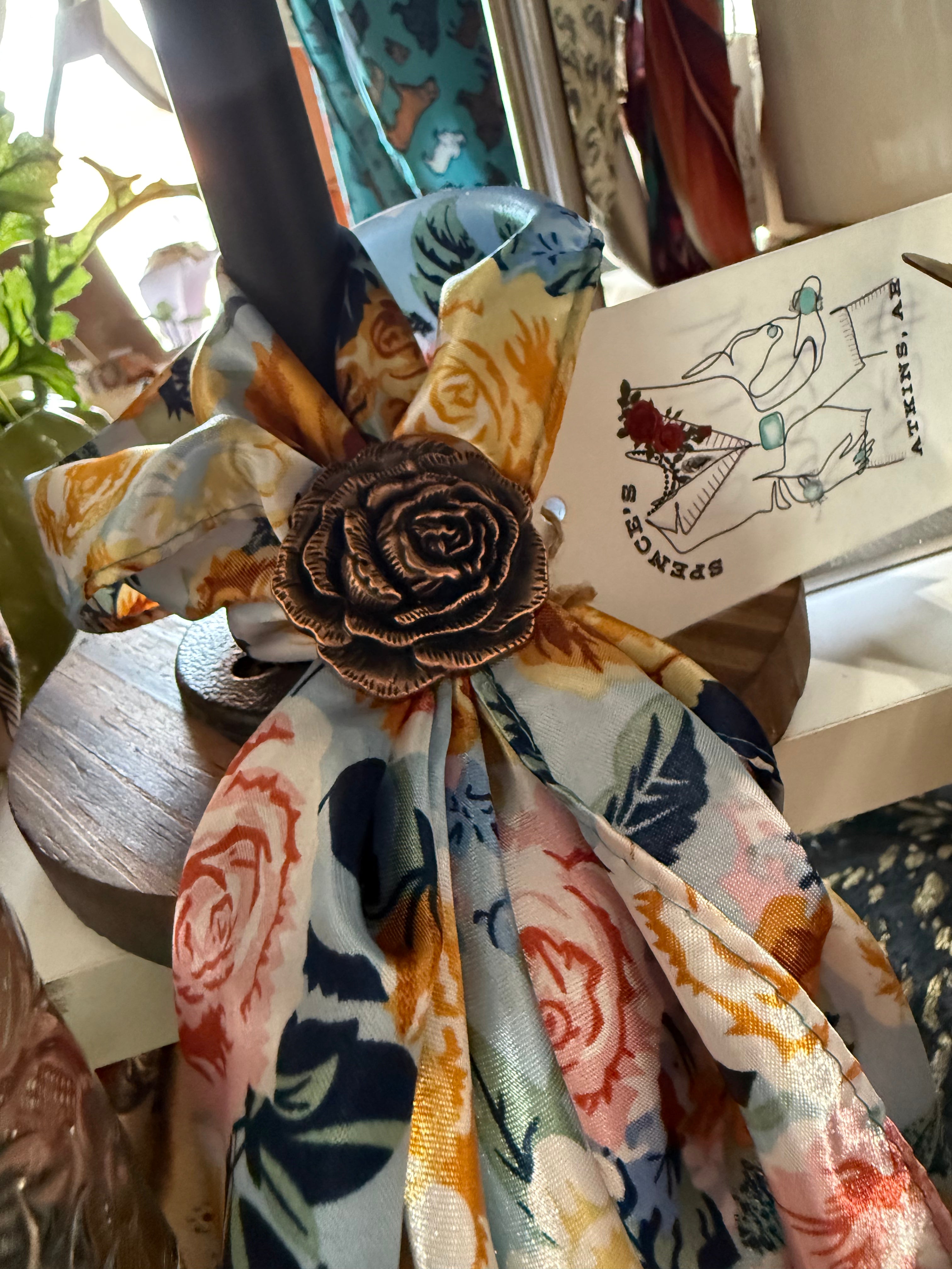 Rose Wild Rag Scarf Slide