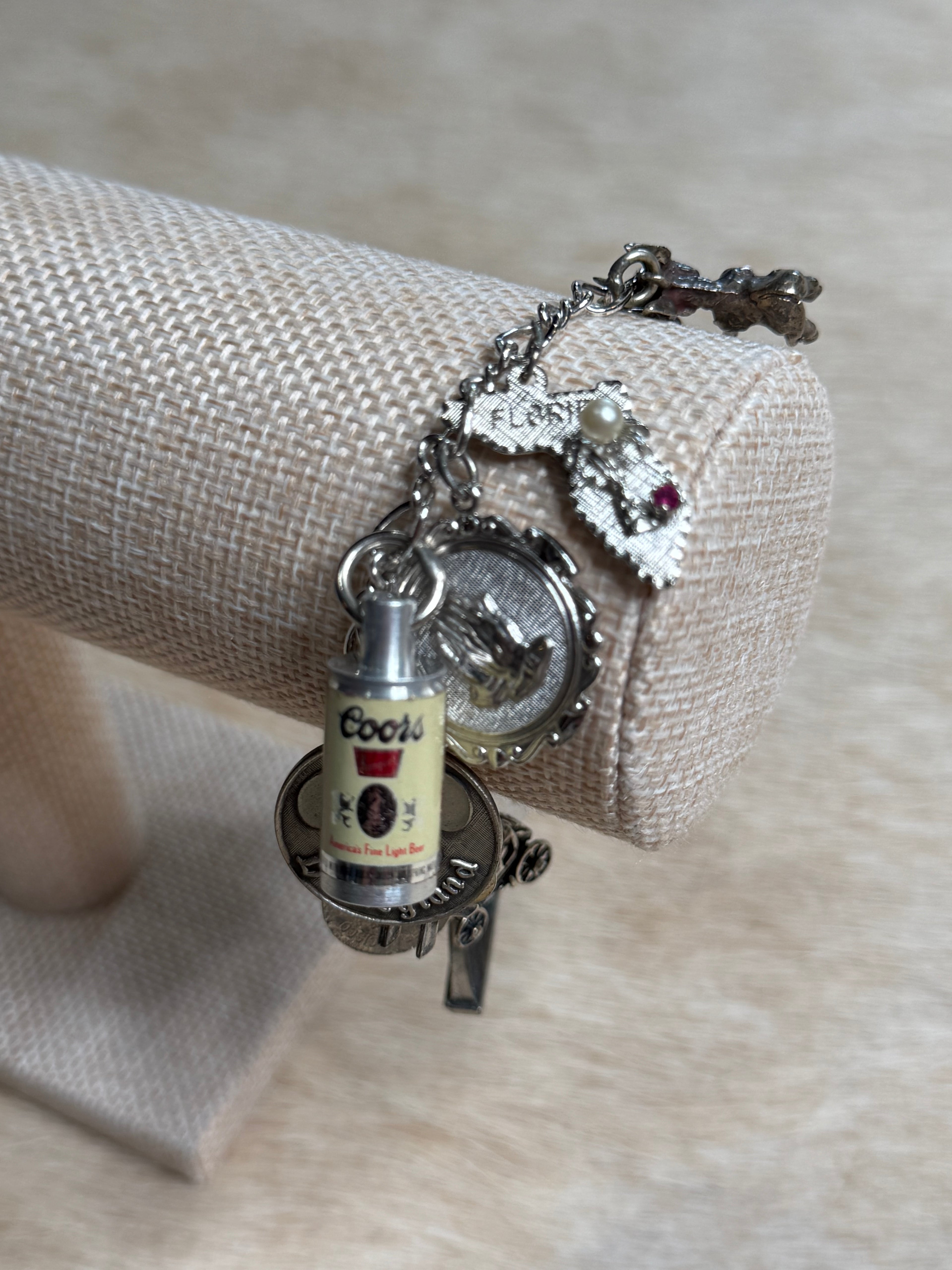 Coors Old Pawn Sterling Charm bracelet