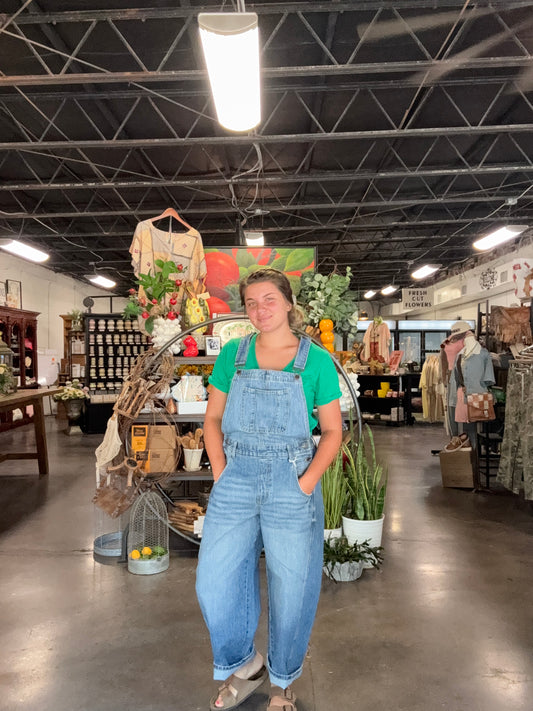 Classic Denim Overall- Barrel Leg