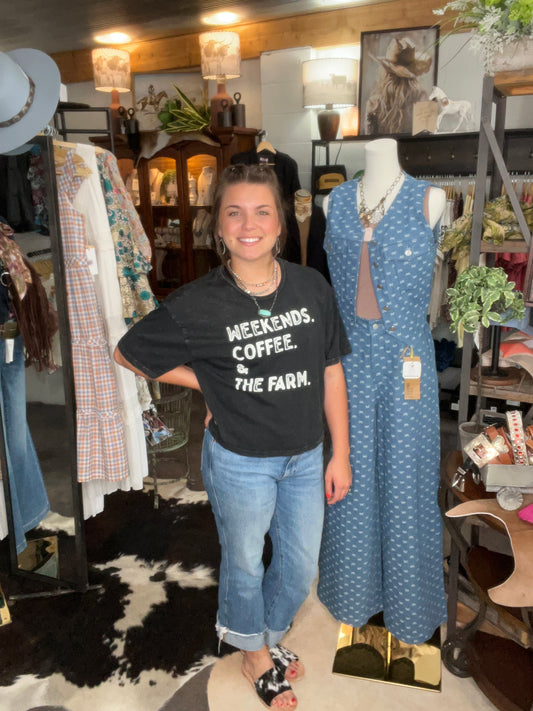 Coffee & The Farm Cropped Tee