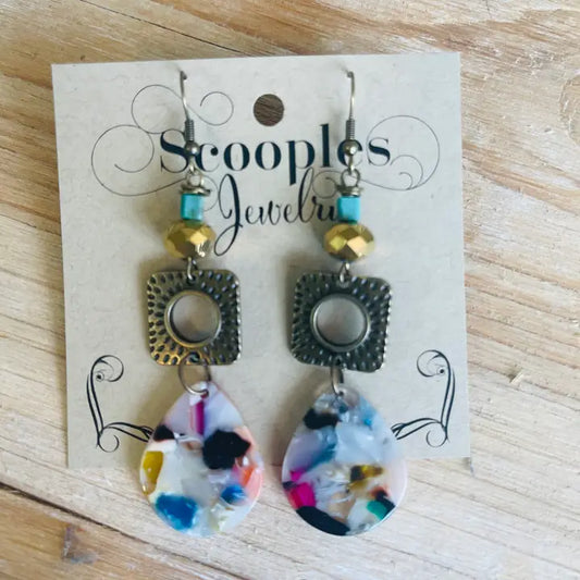 Turquoise Bronze Earring