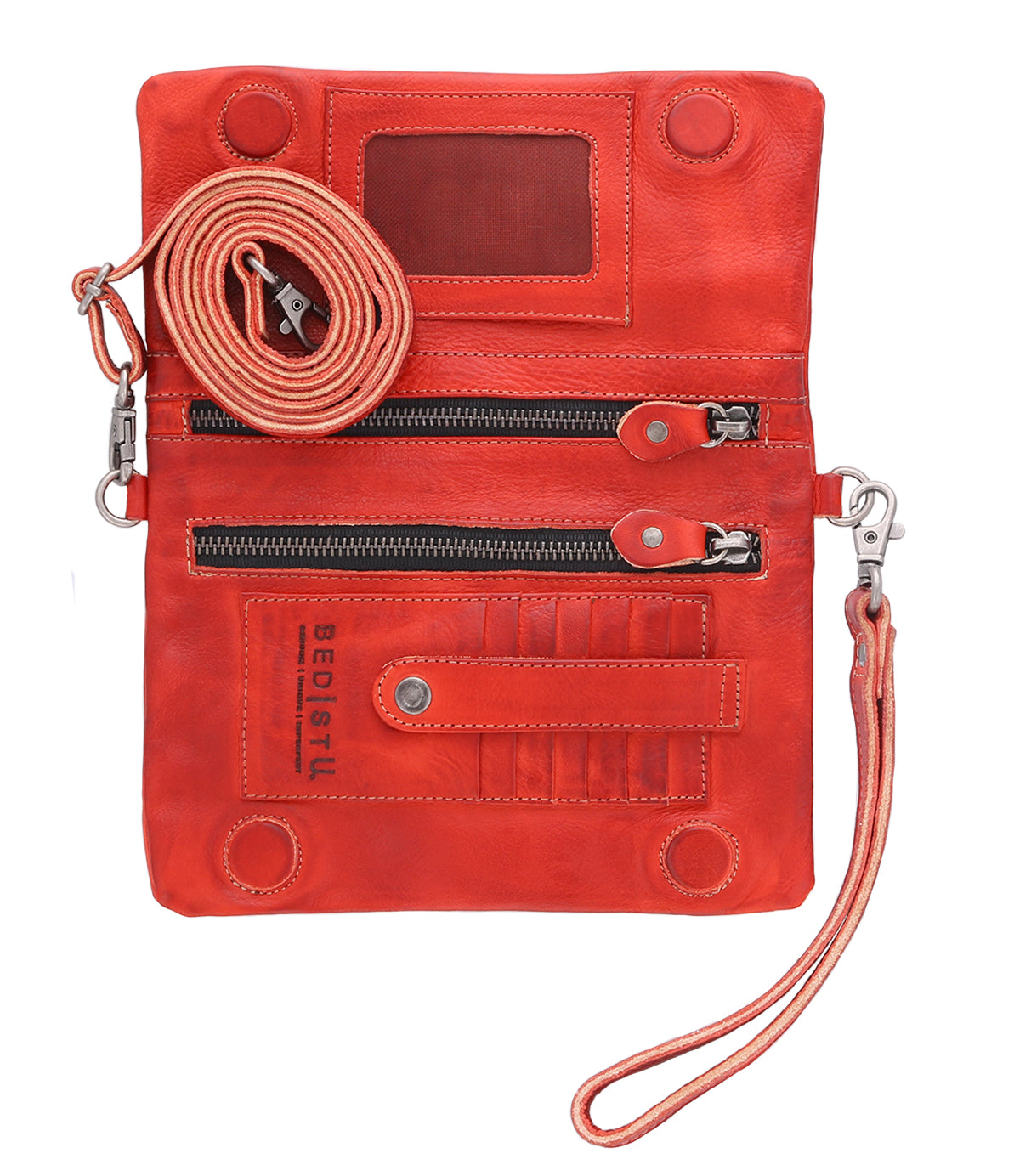 Bed Stu - Cadence wallet/cross body-Color Red Rustic