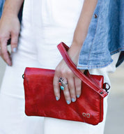 Bed Stu - Cadence wallet/cross body-Color Red Rustic