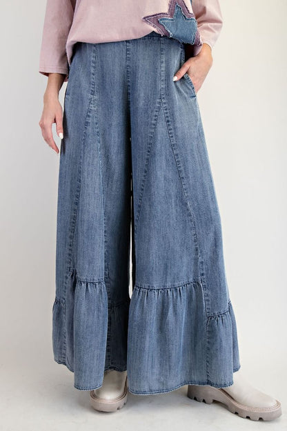 Ruffle & Flow Chambray Pants