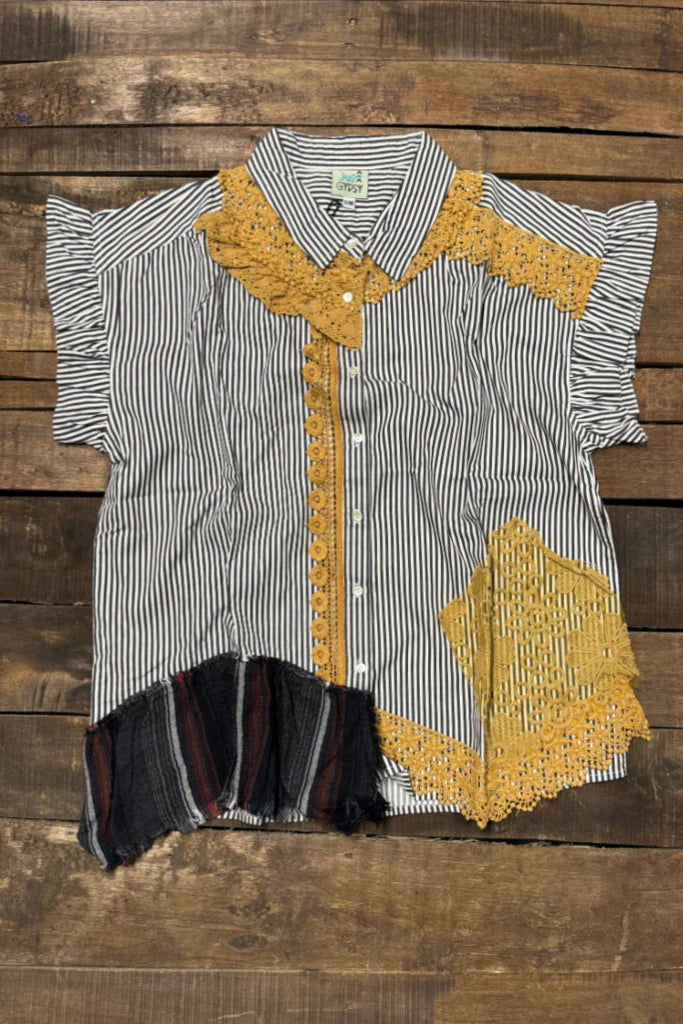 Love Letters Top- Striped