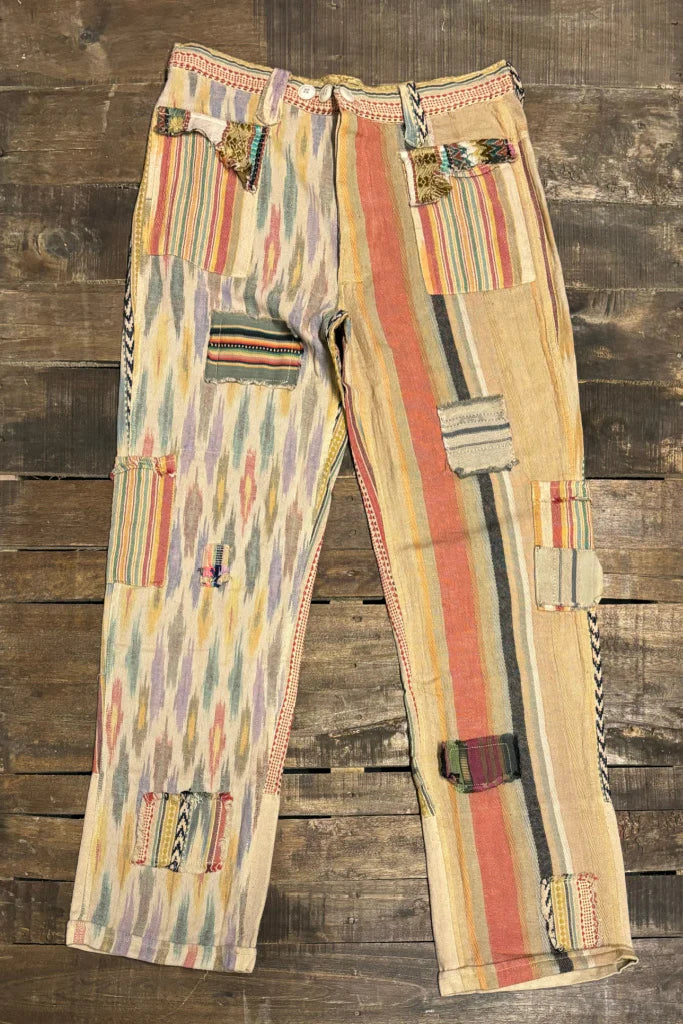 Balinese Walking Pants- Magenta Stripe